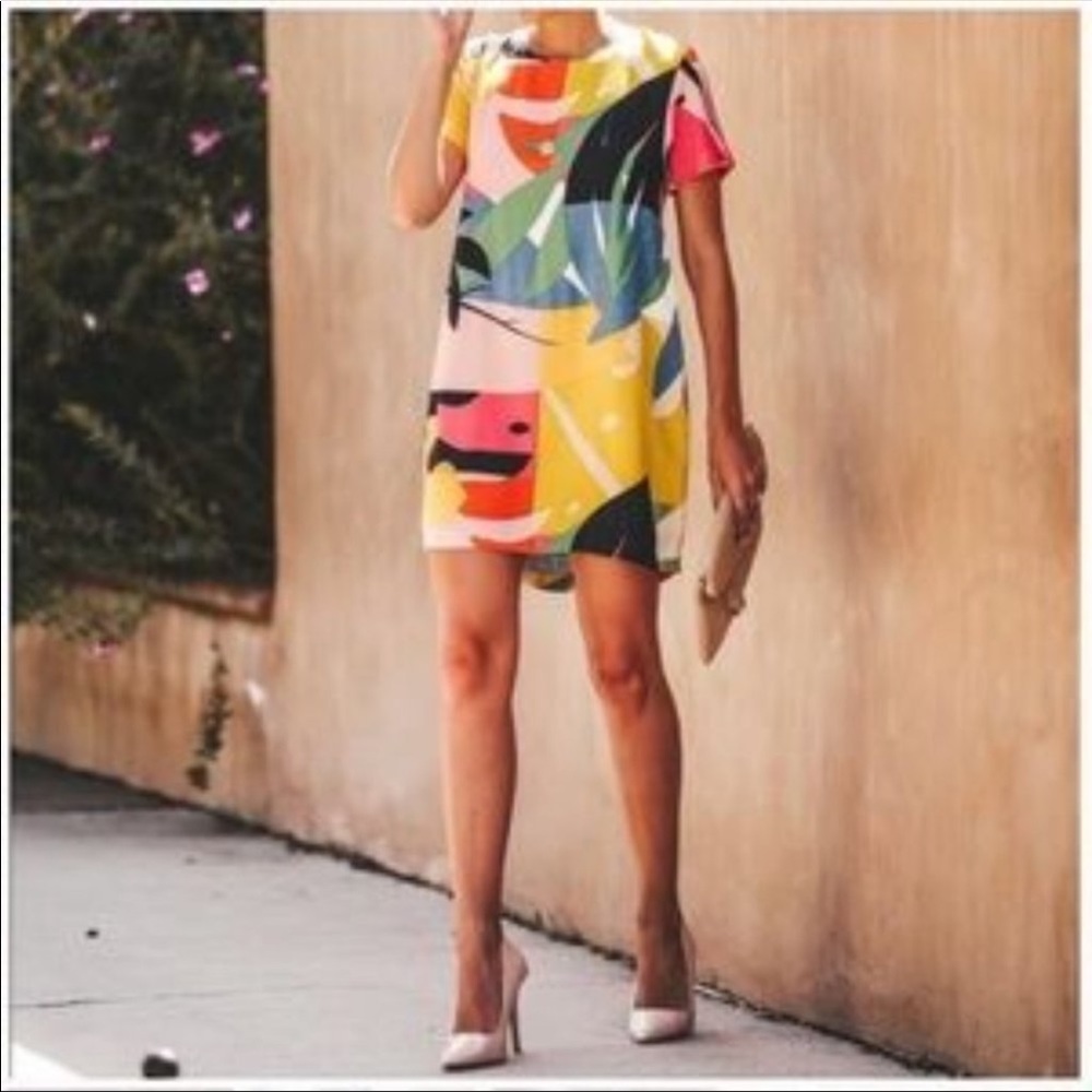 Colorful Vici shift dress
